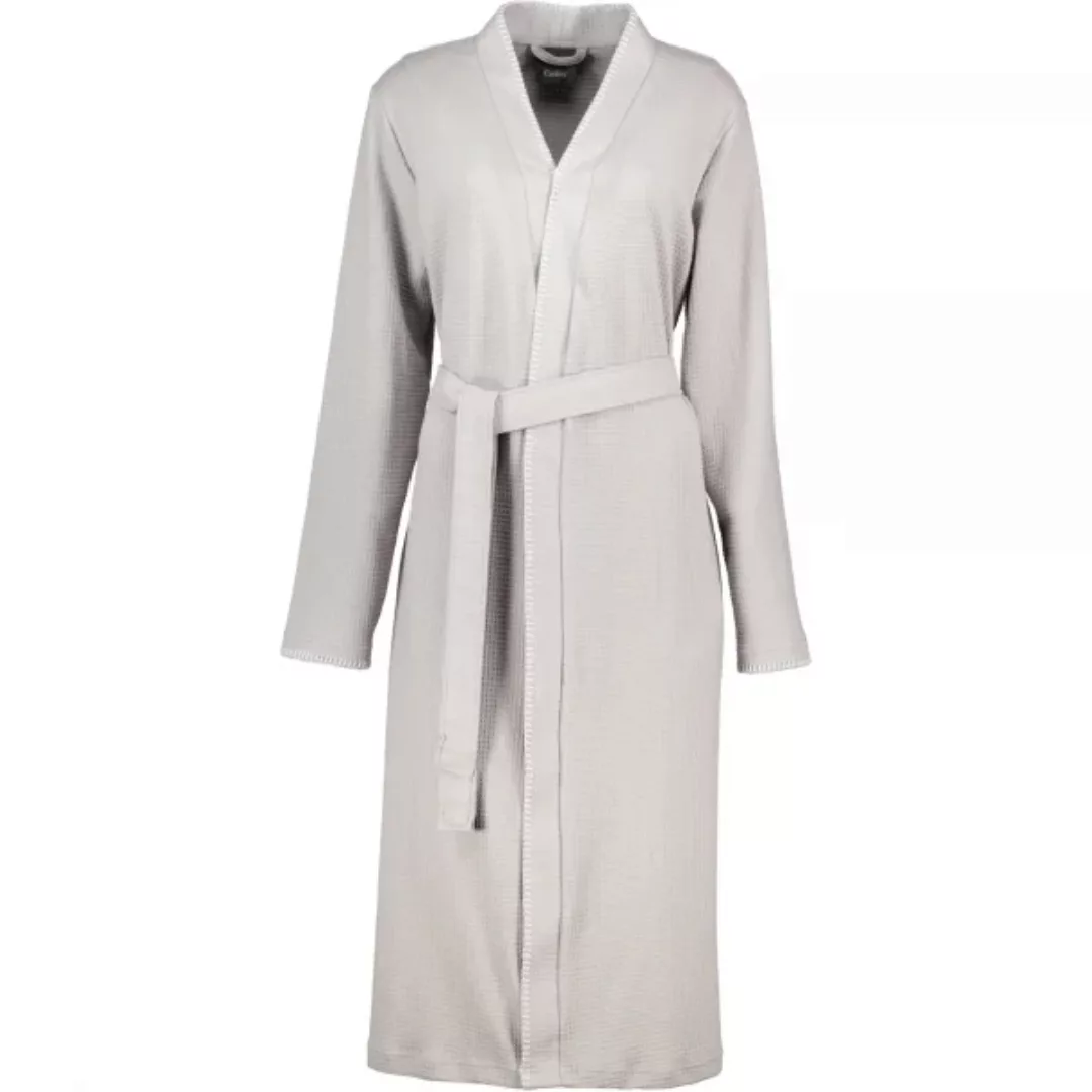 Cawö Home Damen Bademantel Kimono Pique 812 - Farbe: stein - 70 - L günstig online kaufen