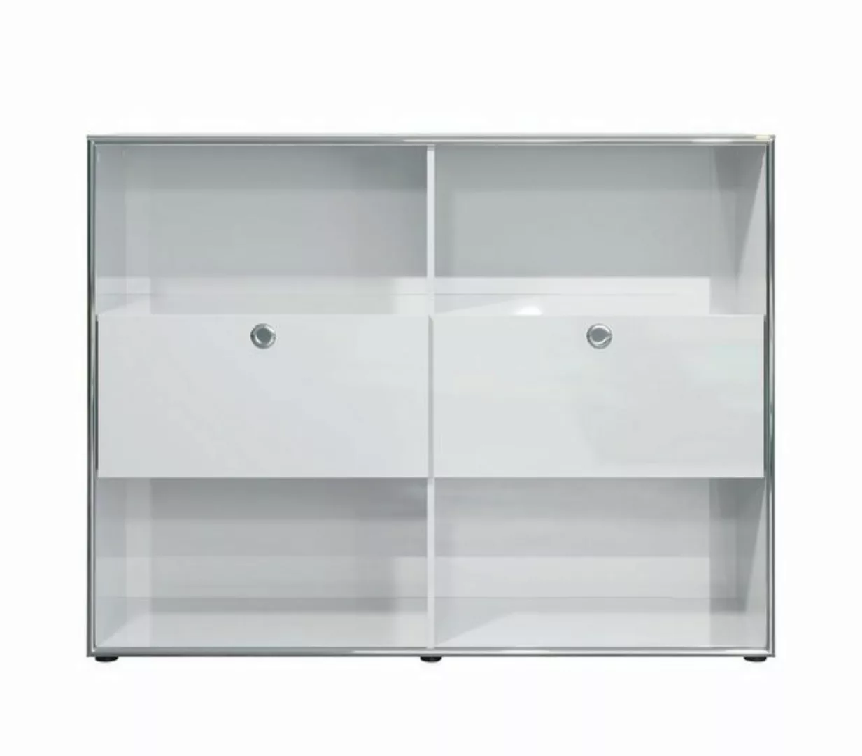 ebuy24 Vitrine Infinity Vitrinenschrank 2 klappen, 4 offene Fäche günstig online kaufen