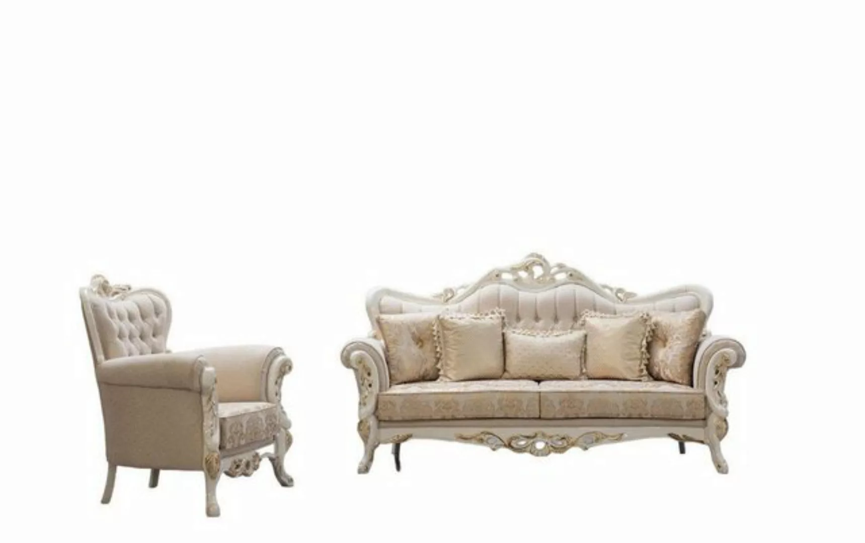 Xlmoebel Sofa Luxuriöses klassisches Design-Sofa Set 3+1 Sitzer Couch Polst günstig online kaufen