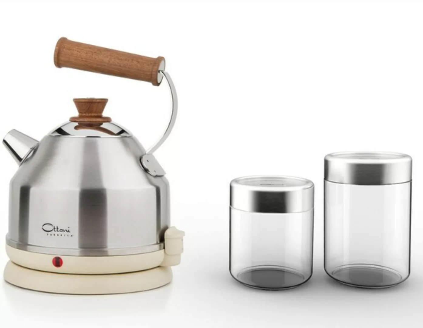 Elektrischer Wasserkocher + 2x Glas Vorratsdosen Mit Luftdichtem Edelstahld günstig online kaufen