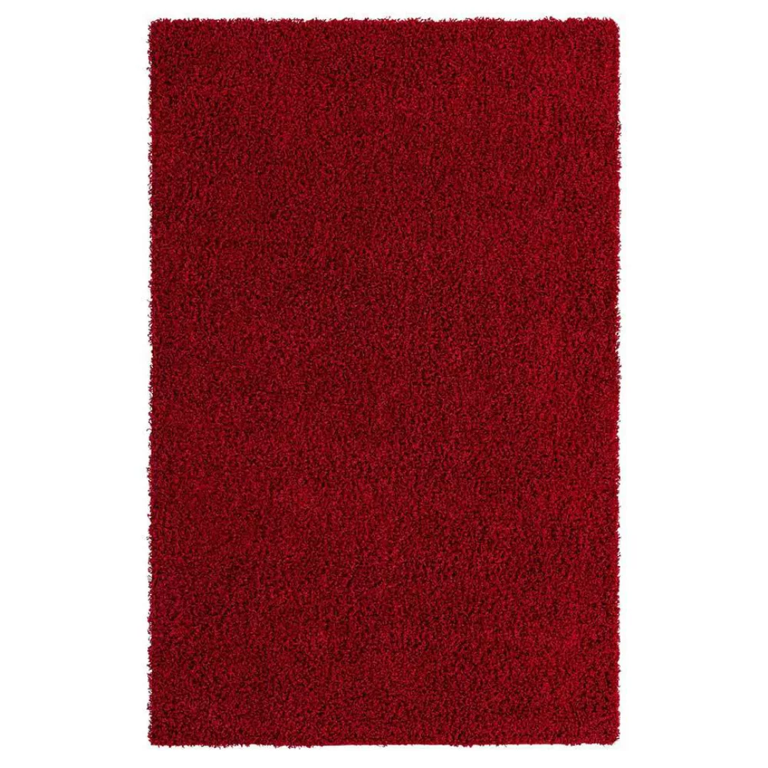 Hochflor Shaggy Teppich in Rot viele Größen - auch Läufer günstig online kaufen