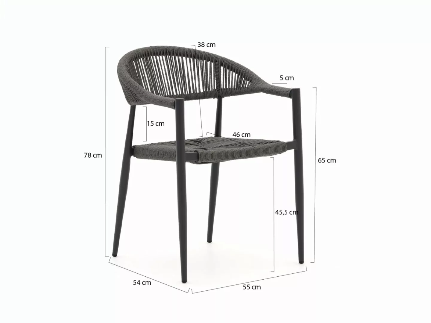 Manifesto Belpasso/Fidenza ø 126 cm Gartenmöbel-Set 5-teilig stapelbar günstig online kaufen