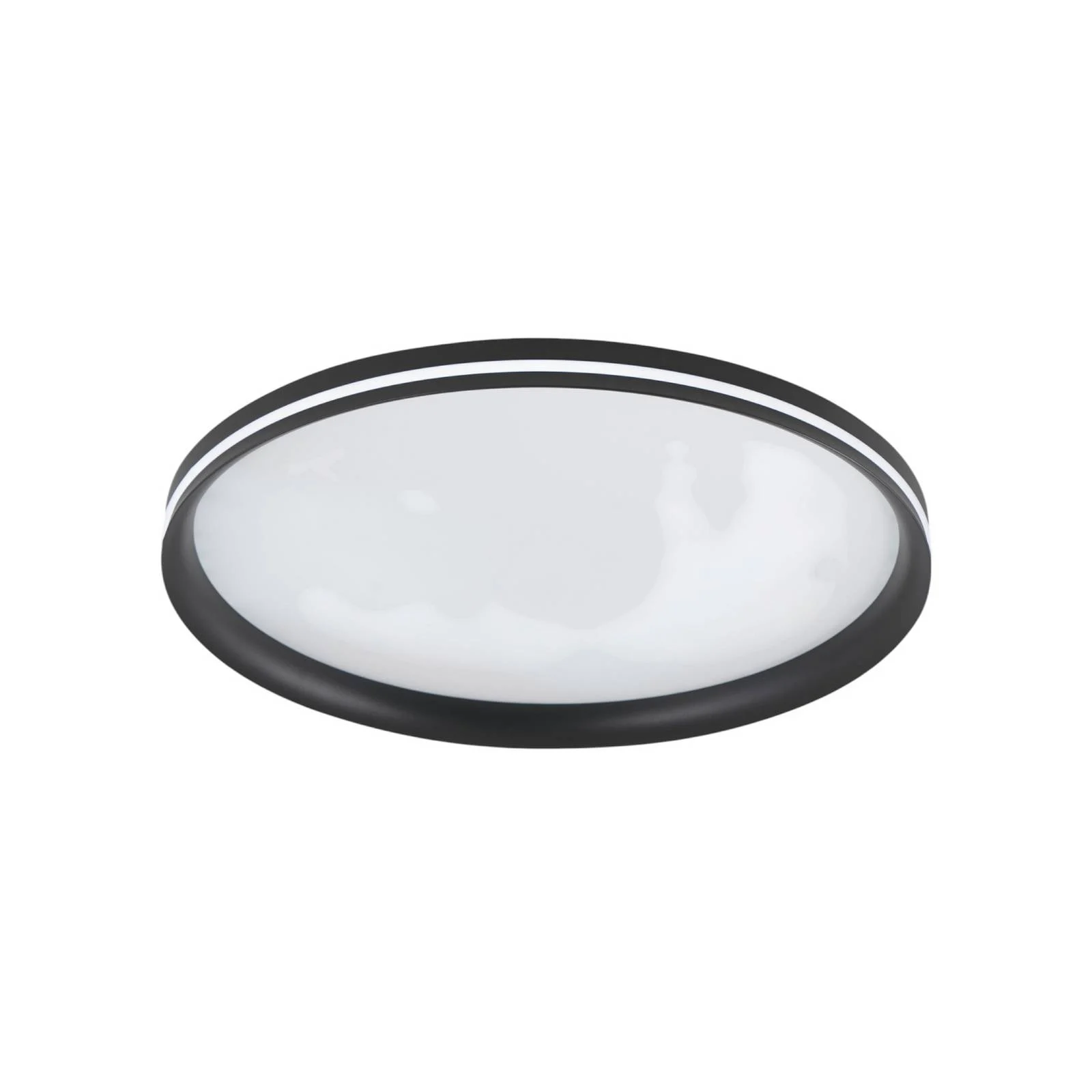 LED-Deckenlampe Isy, schwarz, Ø 55 cm, Metall, CCT, dimmbar günstig online kaufen