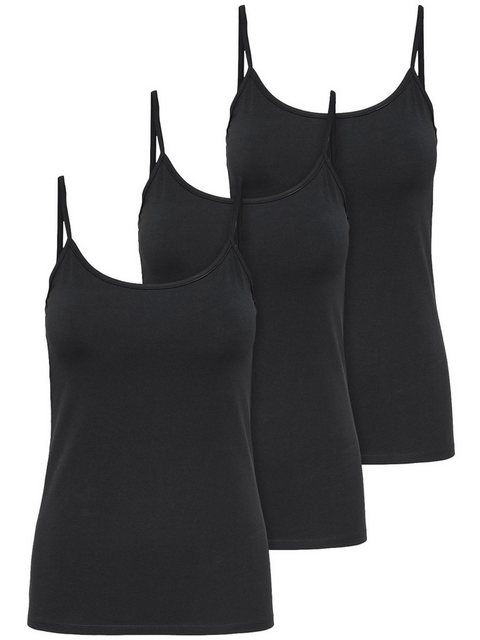 ONLY Tanktop Life Singlet (3-tlg) Figur betont, elastische Baumwollqualität günstig online kaufen