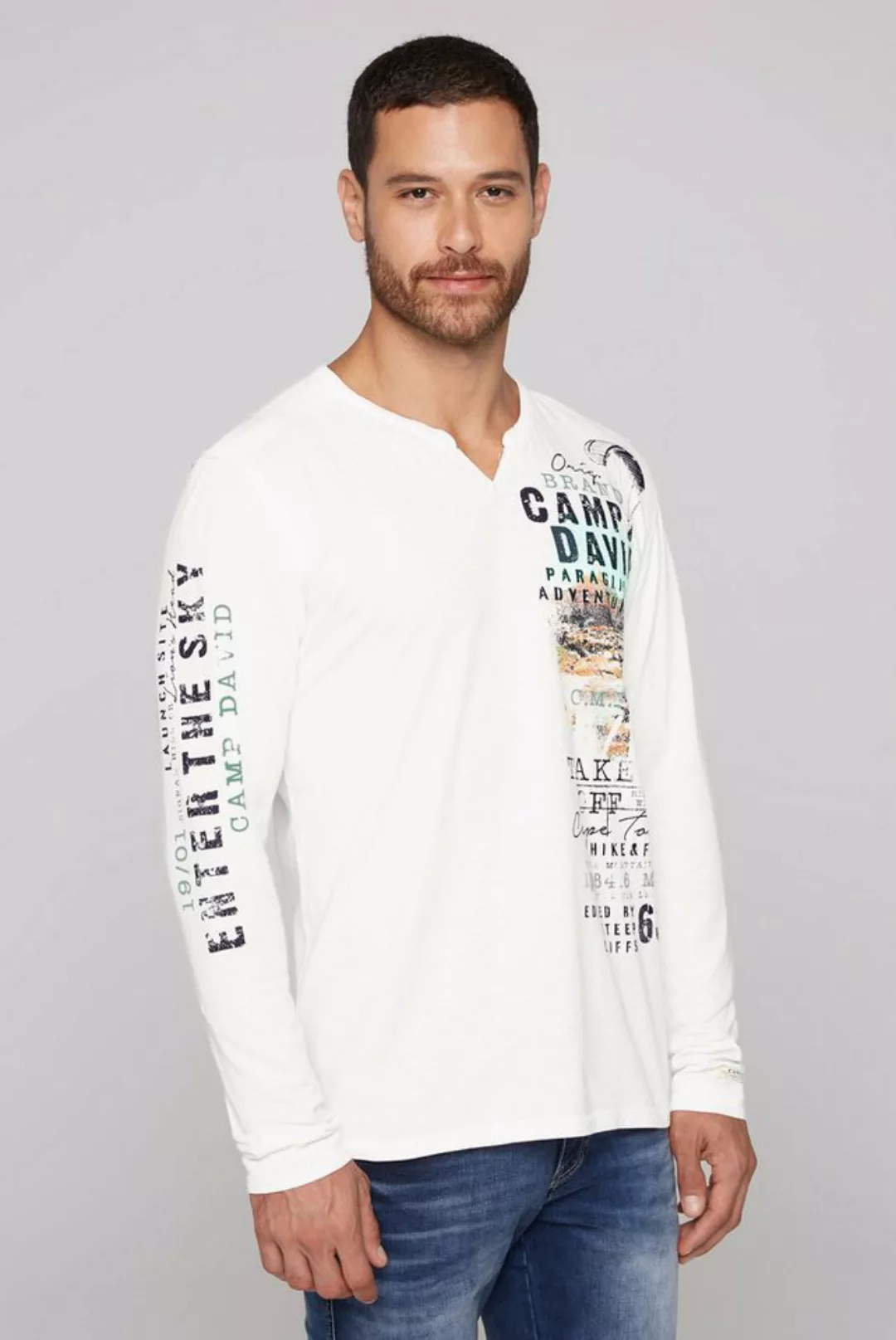 CAMP DAVID Langarmshirt, aus Baumwolle günstig online kaufen