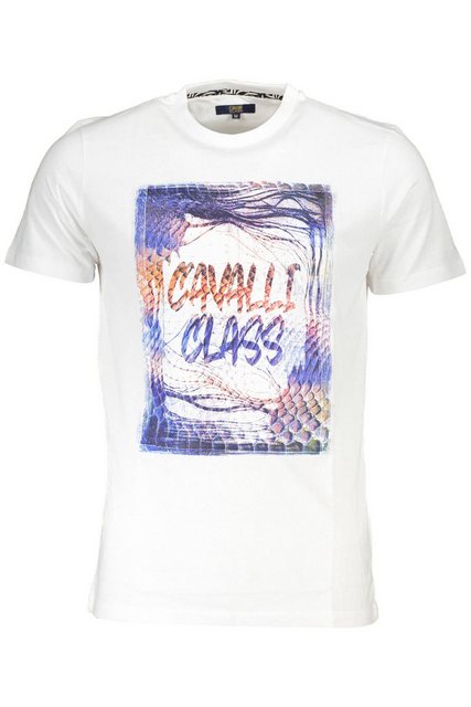 Cavalli Class T-Shirt Elegantes Herren T-Shirt: Kurzarm, Rundhals, Weiß günstig online kaufen