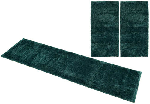 my home Bettumrandung »Malin«, (3 tlg.), Hochflor, Shaggy, Uni-Farben, leic günstig online kaufen