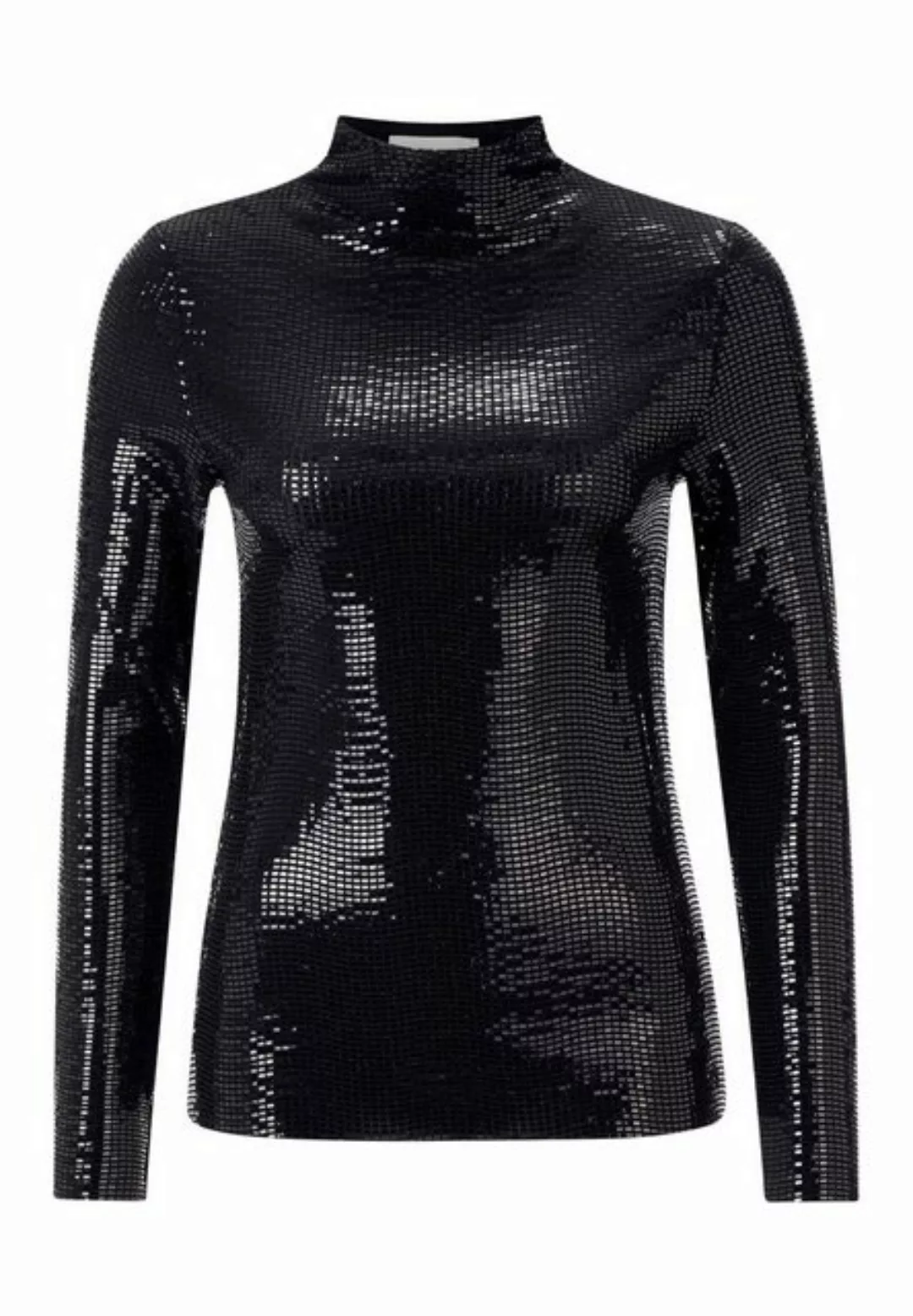 Rich & Royal Kurzarmhemd Metallic roll neck 890 günstig online kaufen