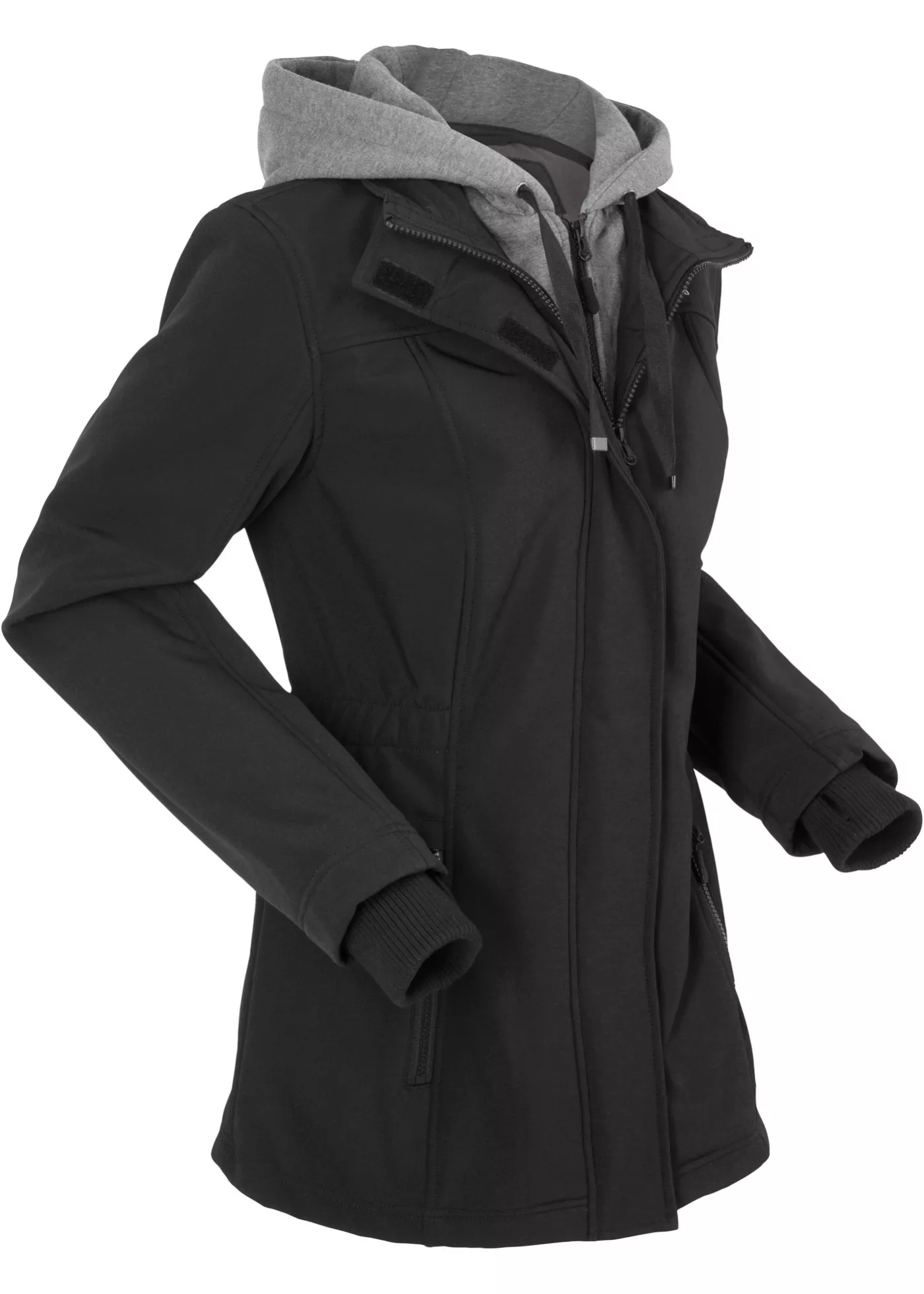 Softshell-Longjacke, wasserabweisend 2 in 1-Optik günstig online kaufen