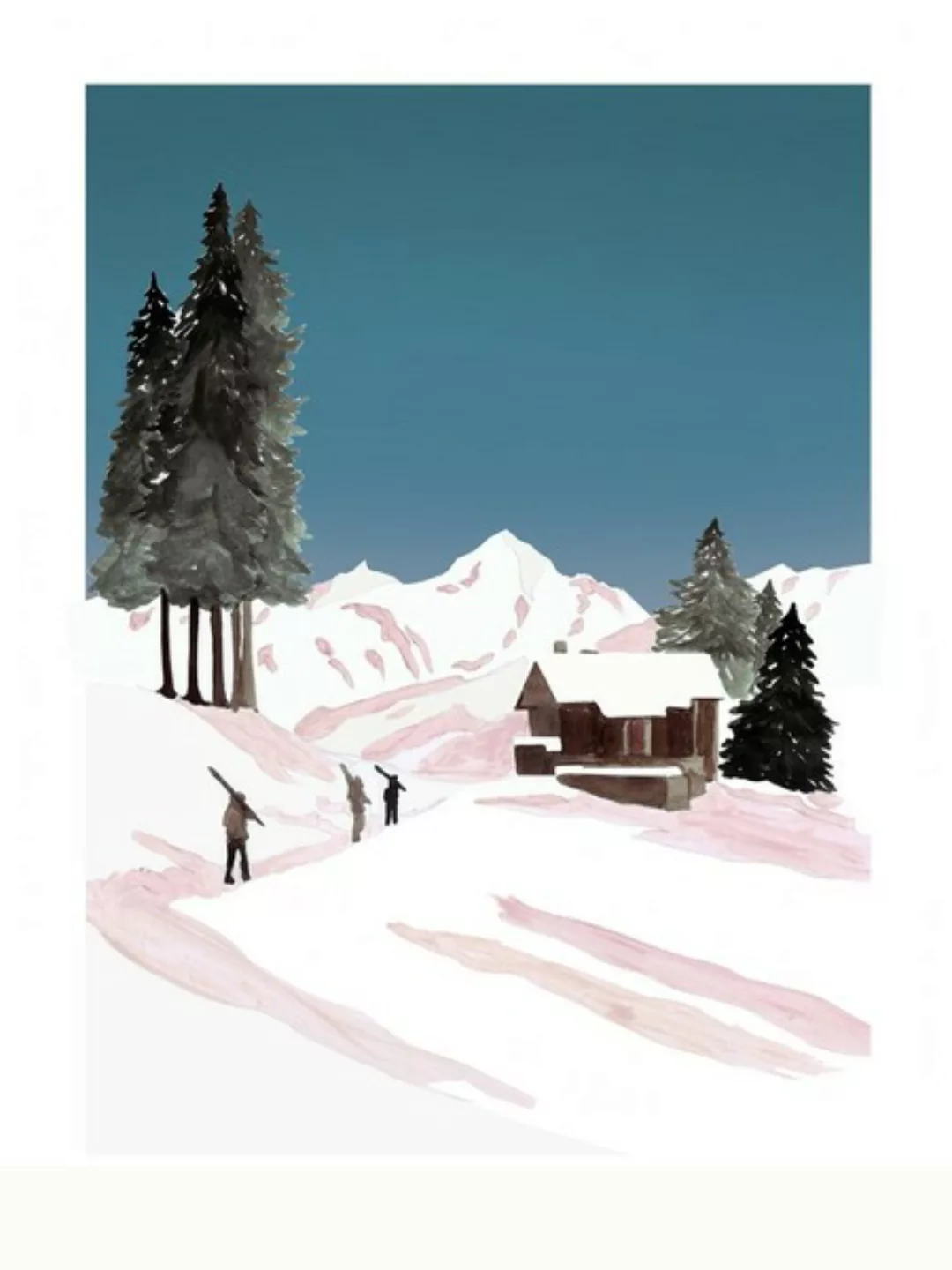Poster / Leinwandbild - Mantika Mountain Love Hometime günstig online kaufen