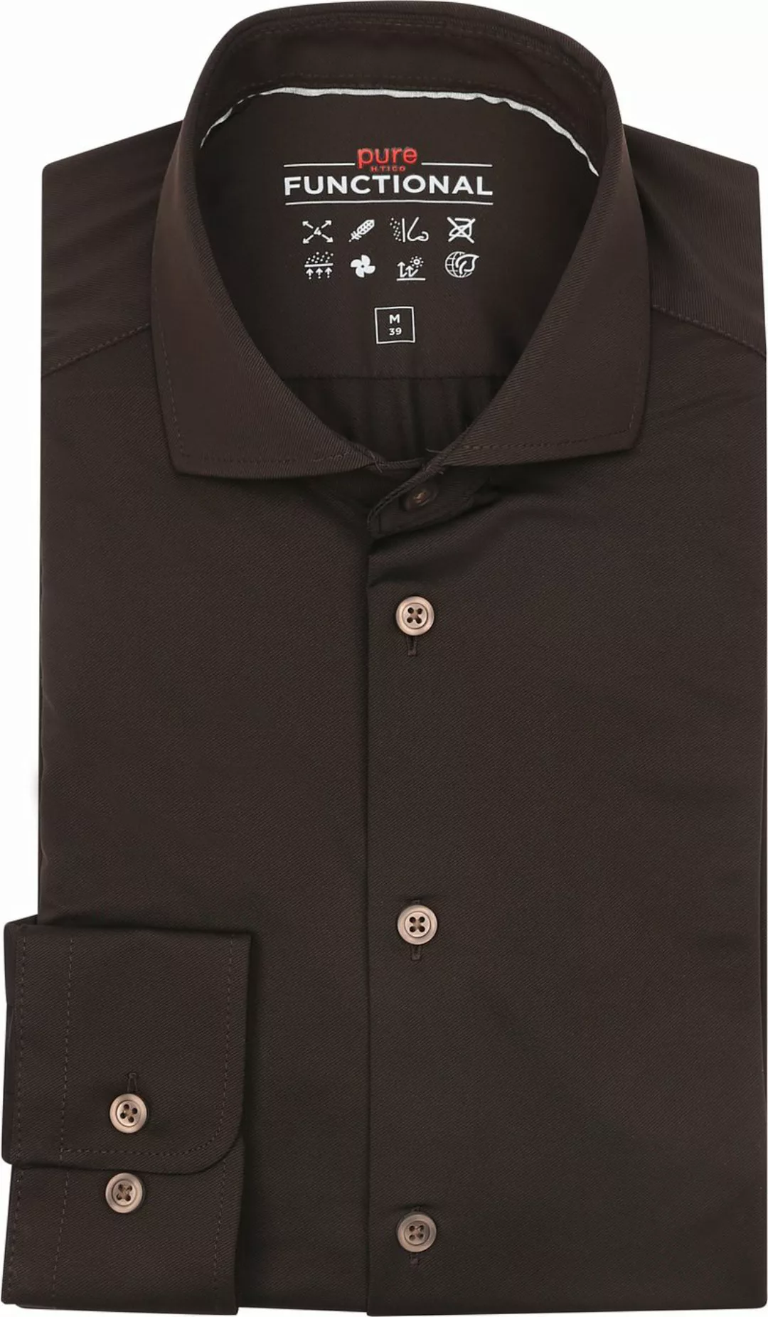 Pure The Functional Shirt Dunkelbraun - Größe 43 günstig online kaufen