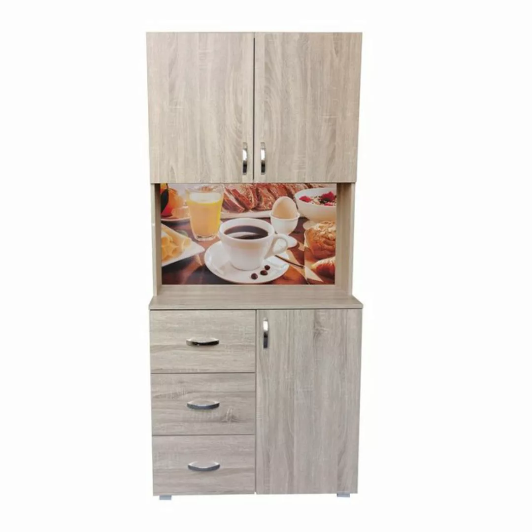 HTI-Living Küchenbuffet 3 Schubladen Blanca Bistro natur günstig online kaufen