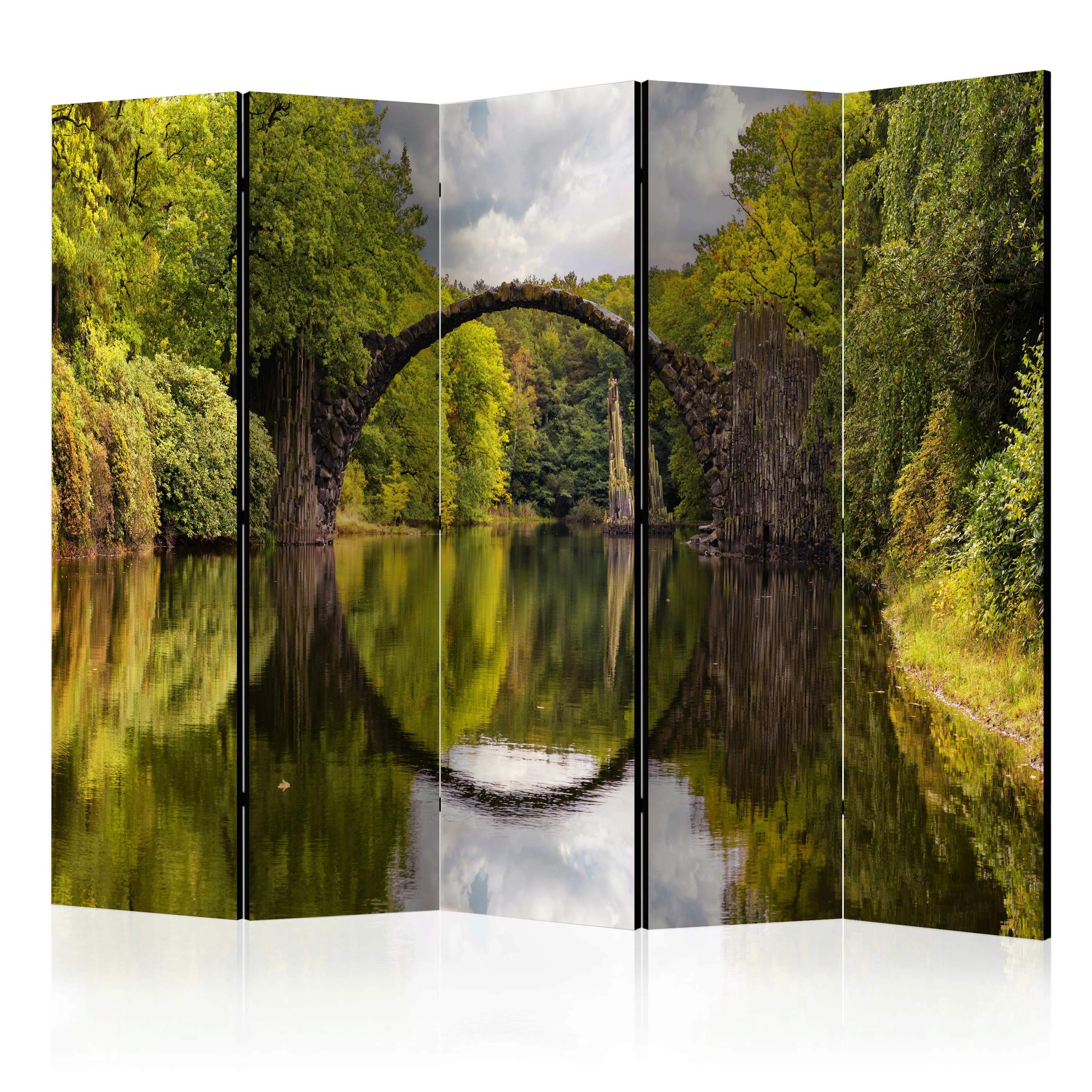 5-teiliges Paravent - Devil's Bridge In Kromlau,germany  Ii [room Dividers] günstig online kaufen