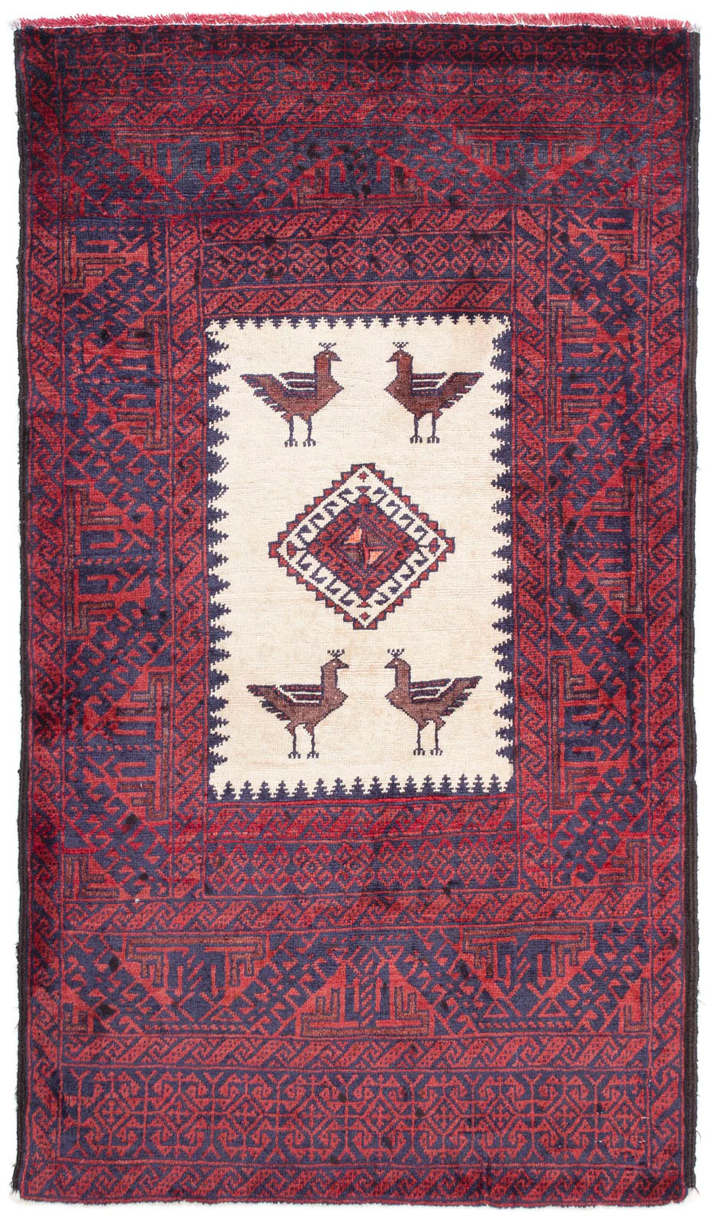 morgenland Orientteppich »Belutsch - 160 x 90 cm - rot«, rechteckig, Wohnzi günstig online kaufen