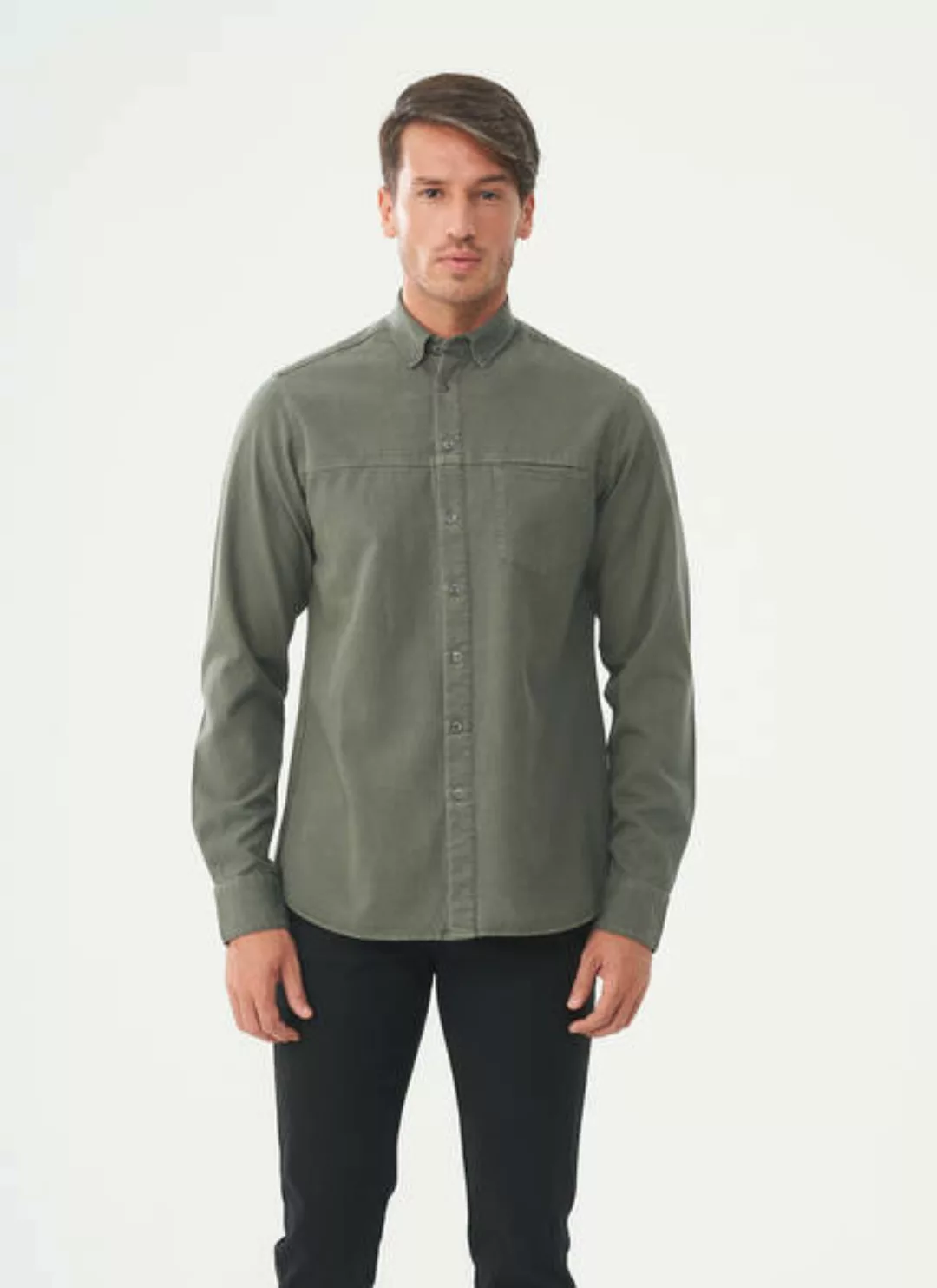 Garment Dyed Hemd Aus Tencel Und Bio-baumwolle günstig online kaufen