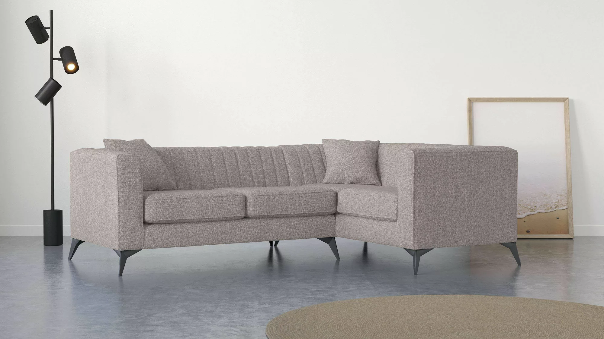 Places of Style Ecksofa »MATTHEW B/T/H: 240/167/74 cm«, L-Form, Steppung im günstig online kaufen