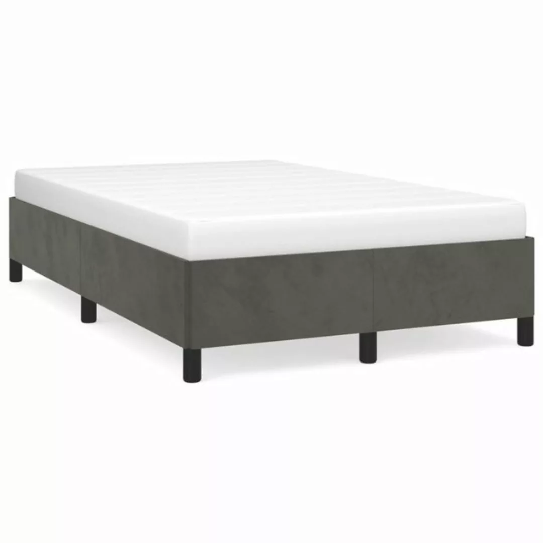 furnicato Bett Bettgestell Dunkelgrau 120x200 cm Samt günstig online kaufen