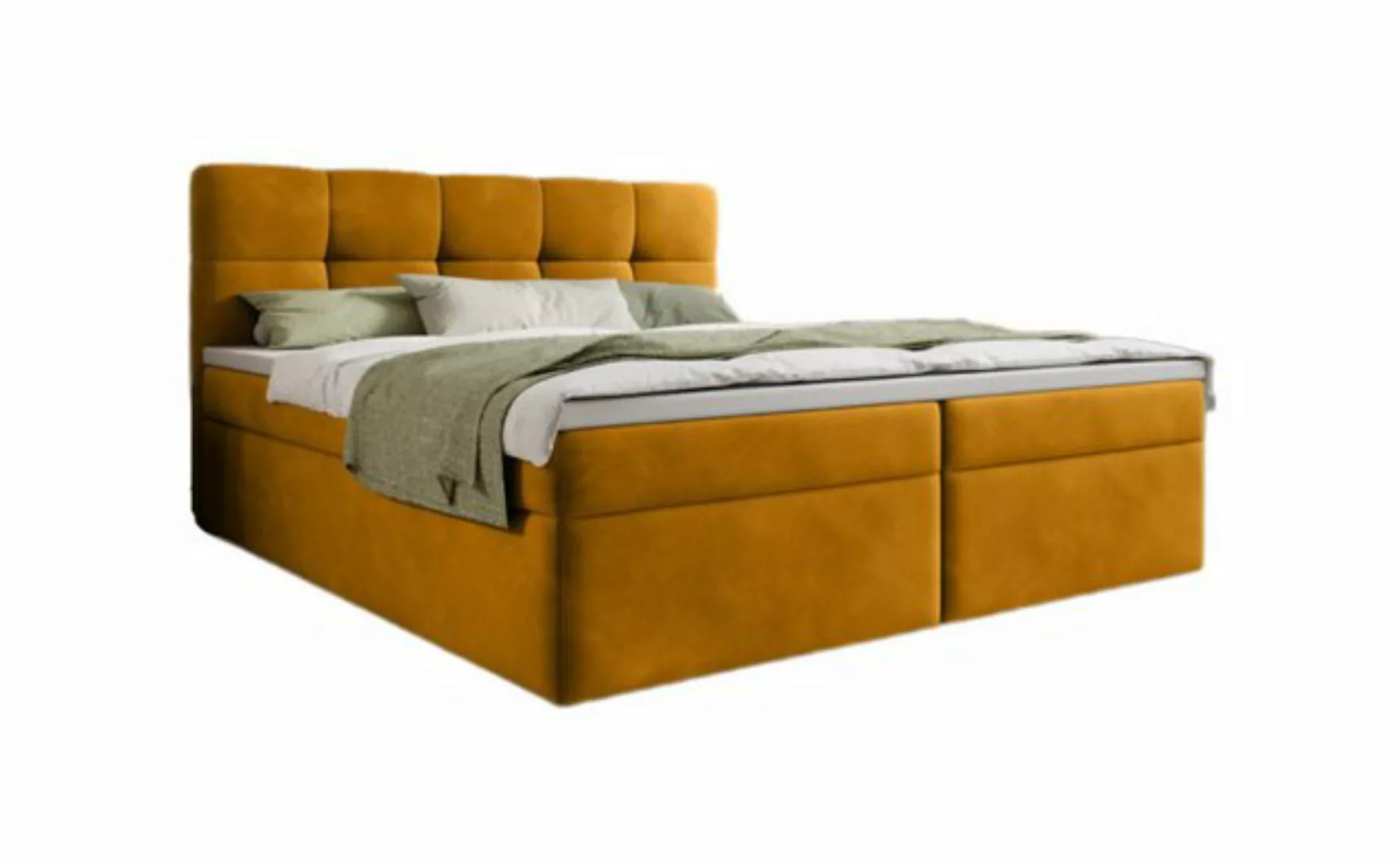 Luxusbetten24 Boxspringbett Cozy II Samt, mit Stauraum günstig online kaufen