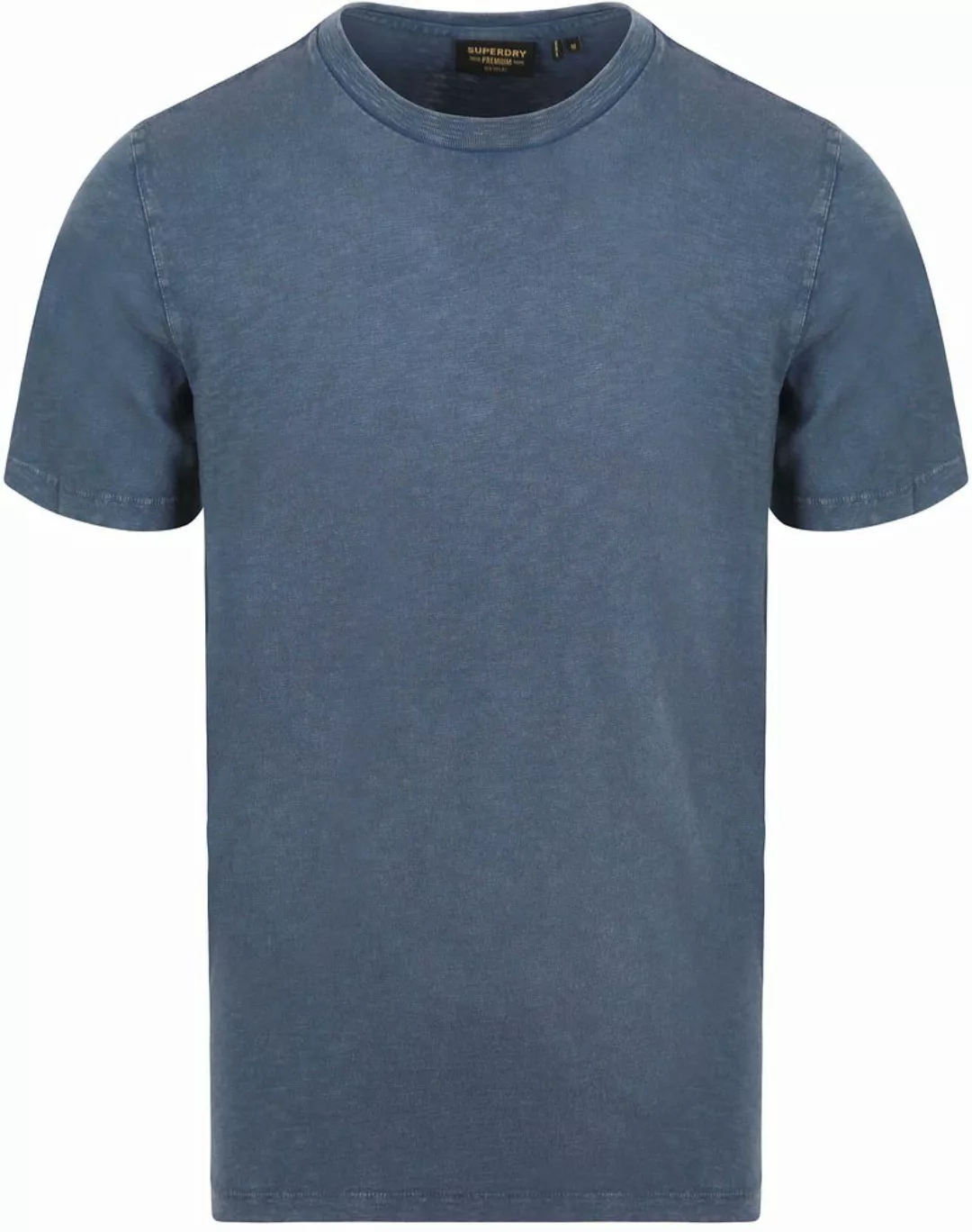 Superdry Slub T Shirt Melange Blau - Größe XL günstig online kaufen