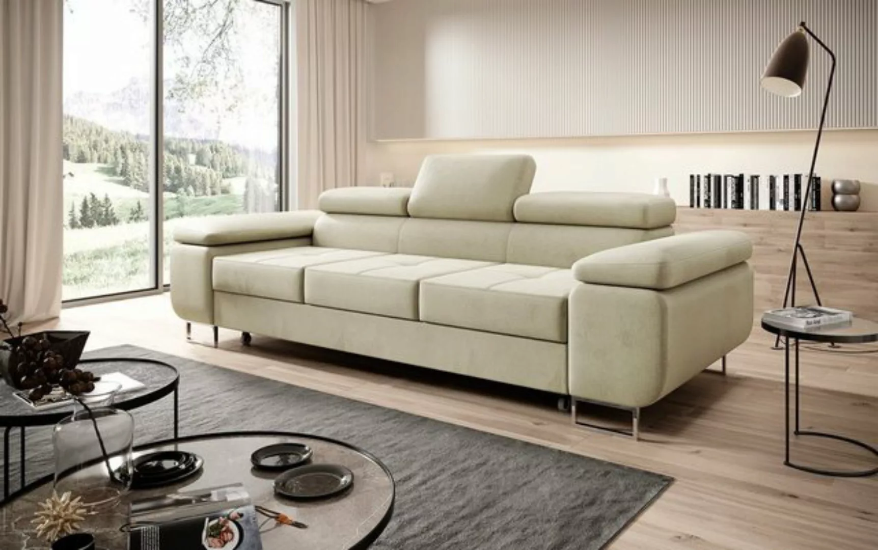 Baidani Sofa Sofa Siera mit Schlaffunktion (Samt), inkl. Aufbau günstig online kaufen