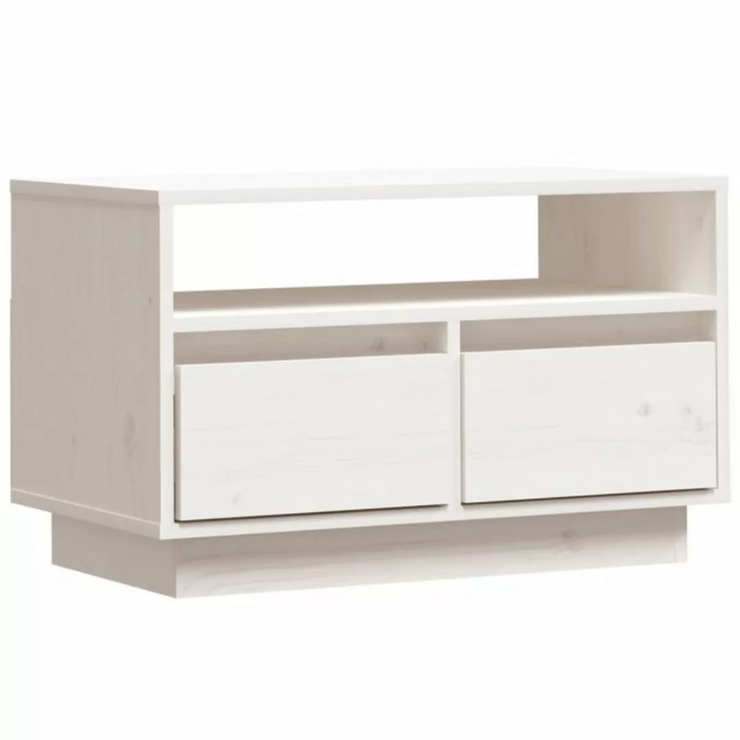 Vidaxl Tv-schrank Weiß 60x35x37 Cm Massivholz Kiefer günstig online kaufen