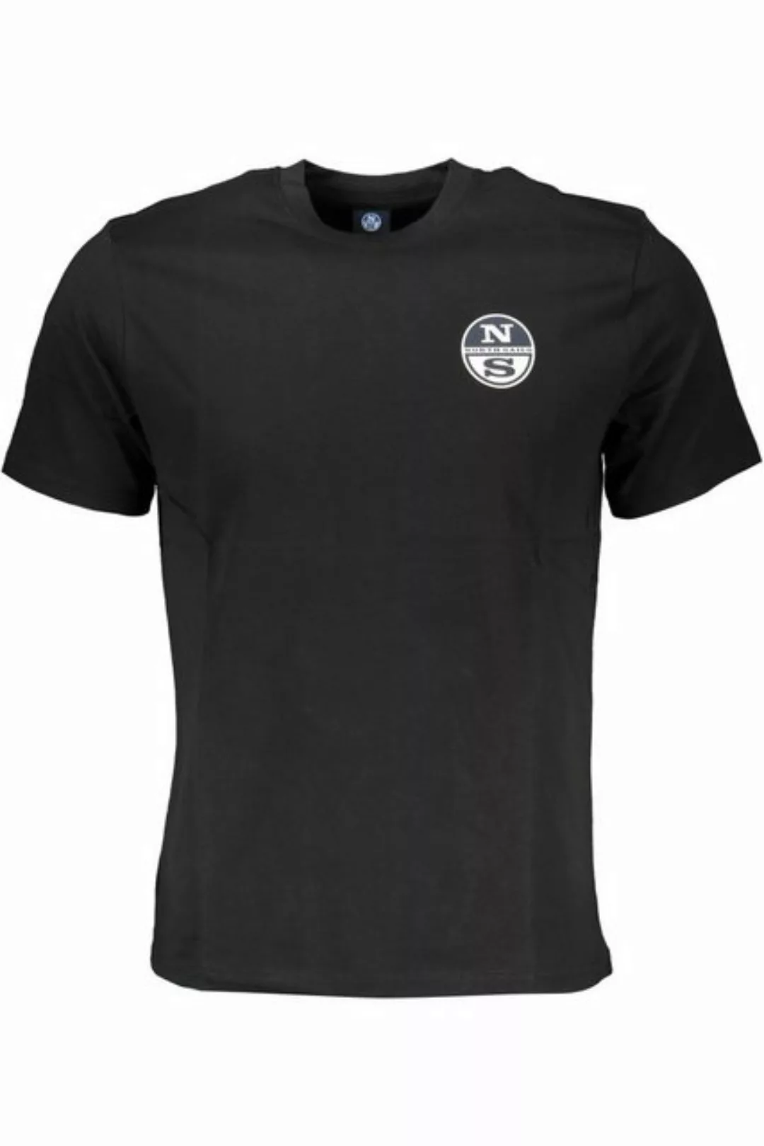 North Sails T-Shirt Schwarzes Herren T-Shirt mit Rundhals und Print - günstig online kaufen