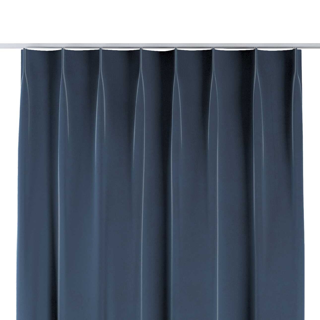 Vorhang mit flämischen 1-er Falten, dunkelblau, Crema (180-40) günstig online kaufen