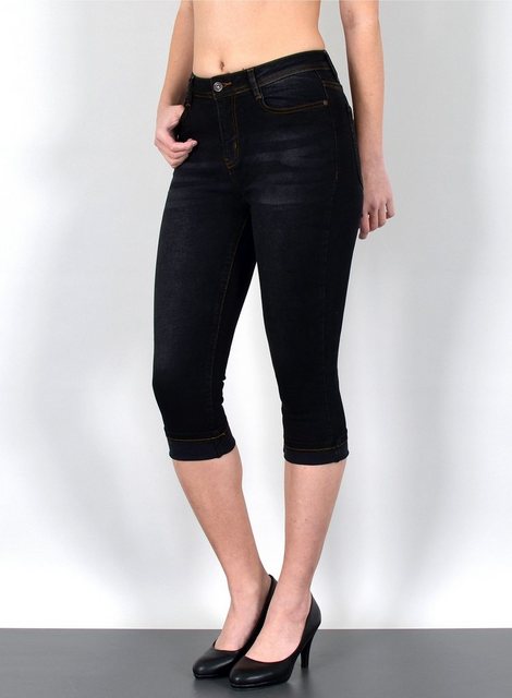 ESRA Caprijeans C21 Damen Capri Jeans High Waist, bis Übergröße / Plussize günstig online kaufen