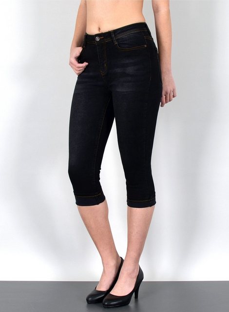 ESRA Caprijeans Sommer Hose Damen Capri Jeans High Waist kurze Jeans bis Üb günstig online kaufen