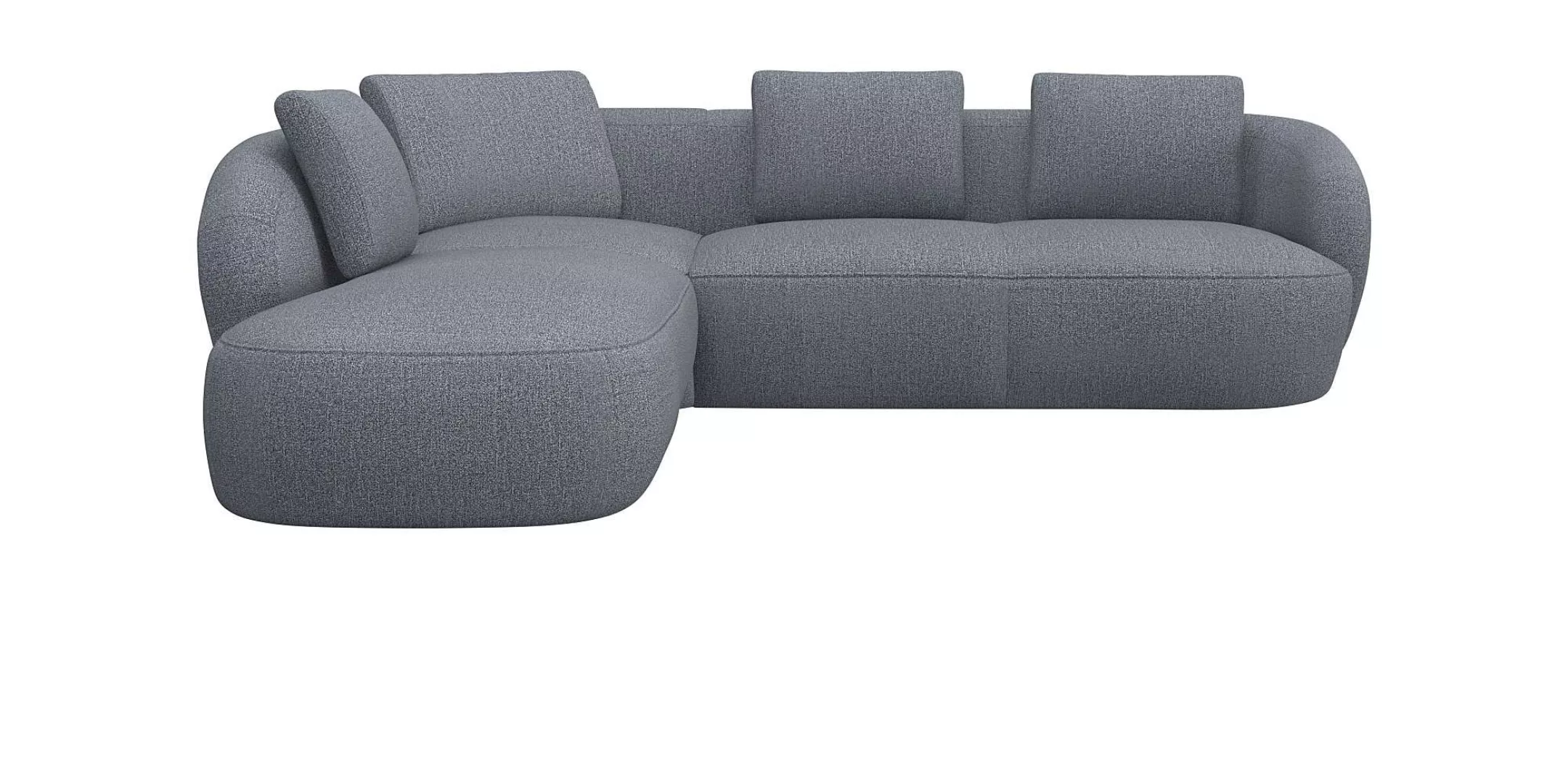 FLEXLUX Ecksofa »Torino, rund, L-Form, Sofa-Ecke mit Ottomane«, Modernes, o günstig online kaufen