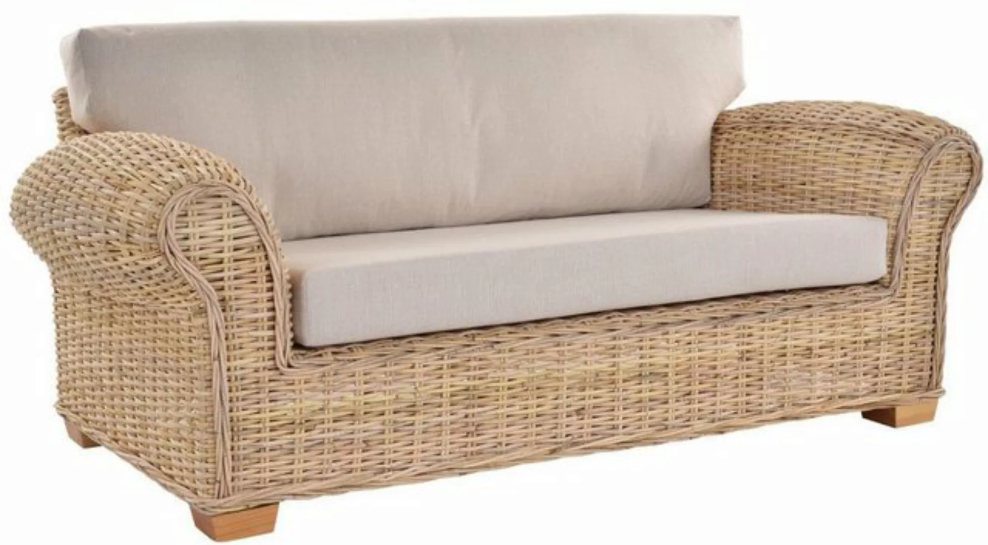 Krines Home Loungesofa Rattansofa Lounge Liegesofa Wohnzimmer Couch Rattan günstig online kaufen