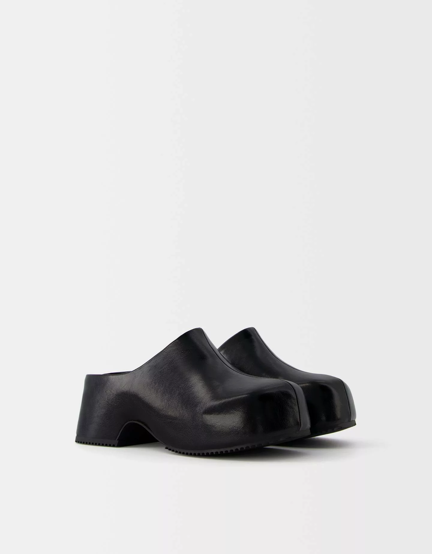 Bershka Plateau-Clogs Damen 38 Schwarz günstig online kaufen