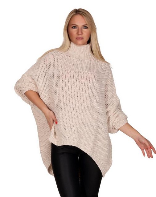 Charis Moda Longpullover Strickpullover Turtelneck Vorne kurz Hinten lang C günstig online kaufen