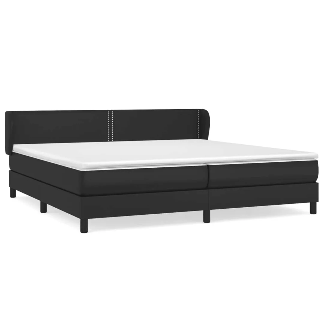 Vidaxl Boxspringbett Mit Matratze Schwarz 200x200 Cm Kunstleder günstig online kaufen