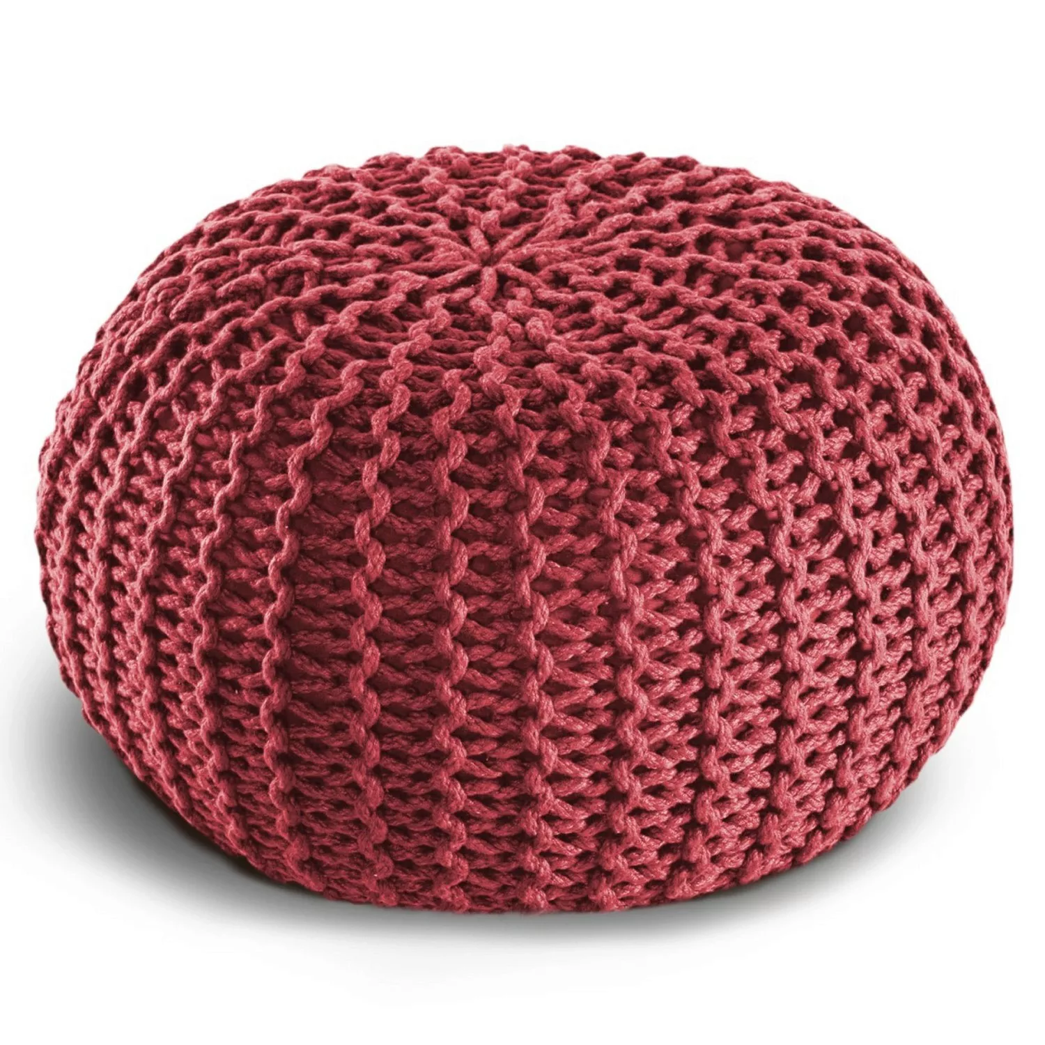 Casamia Premium Pouf Outdoor Sitzpouf Hocker 55x55x37cm Rostbraun günstig online kaufen