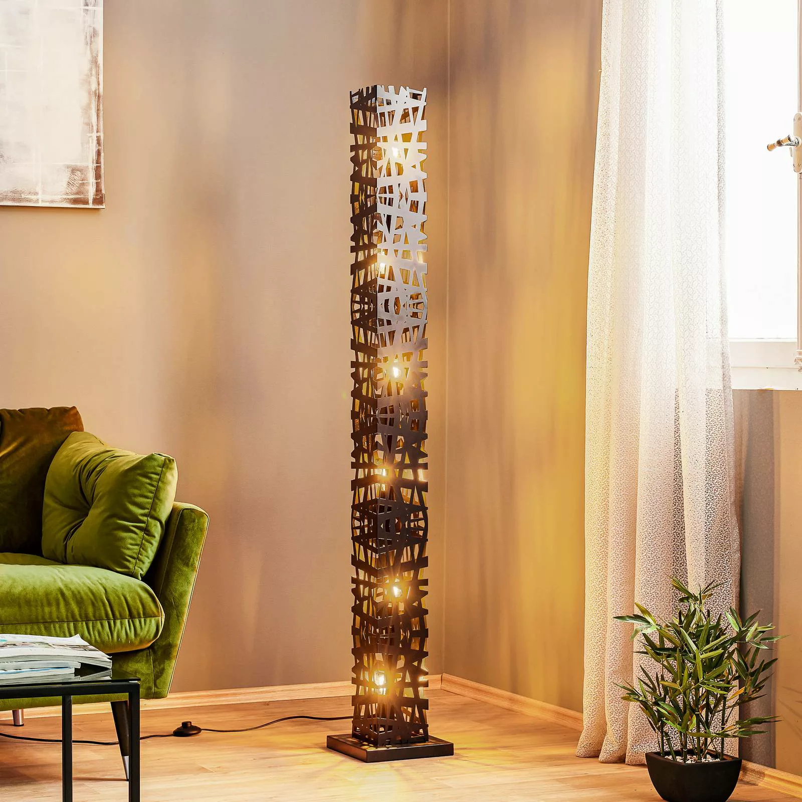 Stehlampe Foresta aus Metall, Höhe 153 cm günstig online kaufen