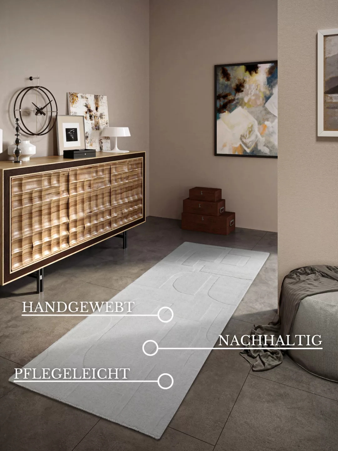 Villeroy & Boch Wollteppich »Alexis«, rechteckig, 10 mm Höhe, Handgewebt, W günstig online kaufen