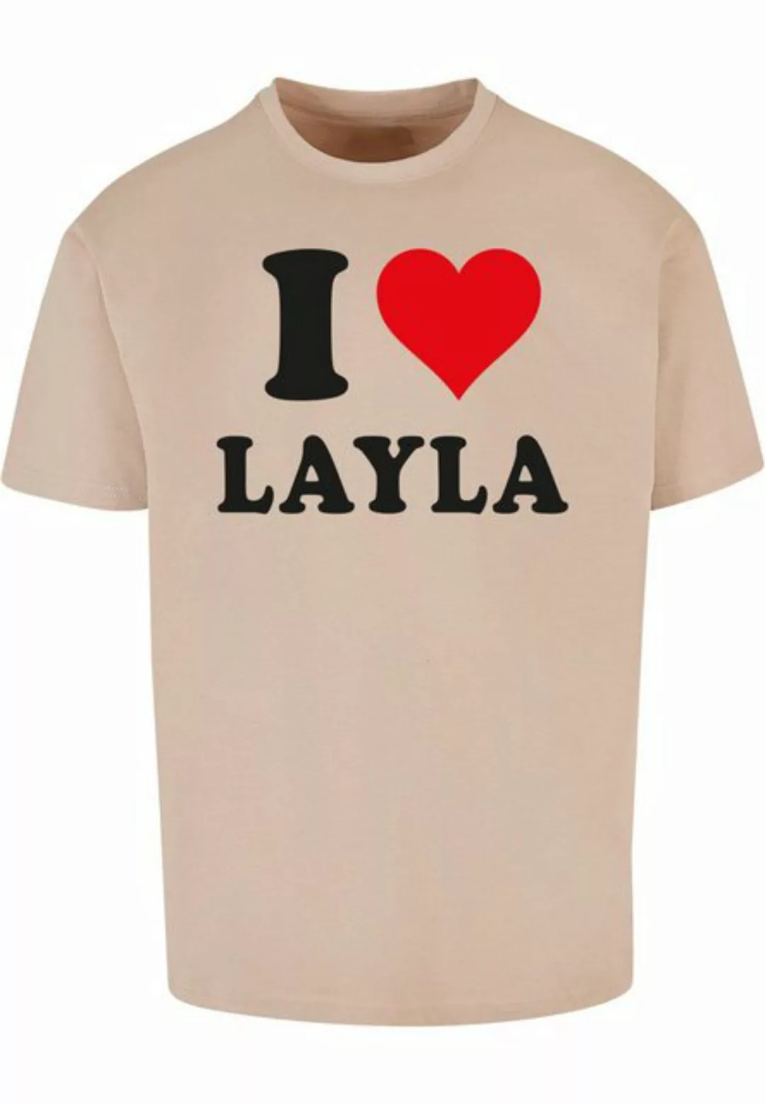 Merchcode T-Shirt Merchcode Herren I Love Layla Oversize Tee (1-tlg) günstig online kaufen