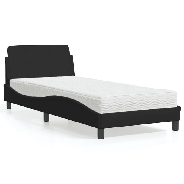 vidaXL Bett Bett mit Matratze Schwarz 80x200 cm Stoff günstig online kaufen