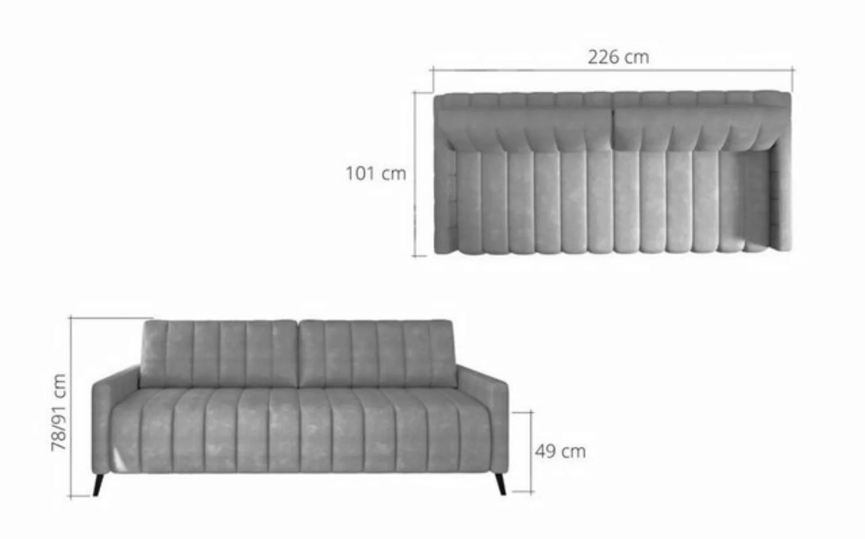 JVmoebel Sofa, Dreisitzer Couch Polster Design Sofa Moderne 3er Sitz günstig online kaufen