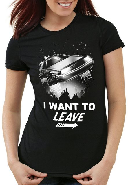 style3 T-Shirt I want to believe zeitreise 80er McFly delorean zurück in di günstig online kaufen