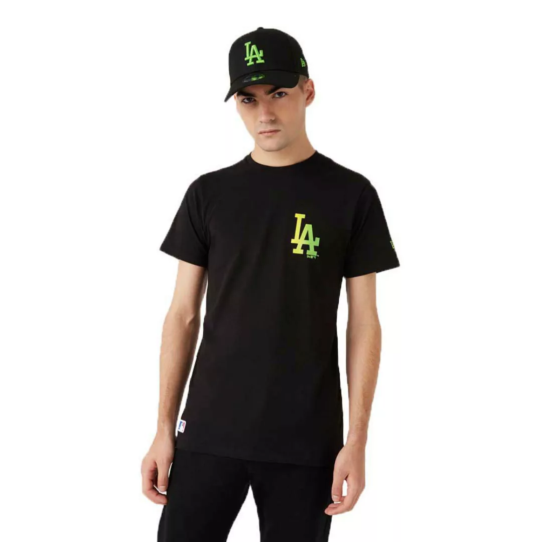 New Era Mlb Neon Los Angeles Dodgers Kurzärmeliges T-shirt S Black günstig online kaufen
