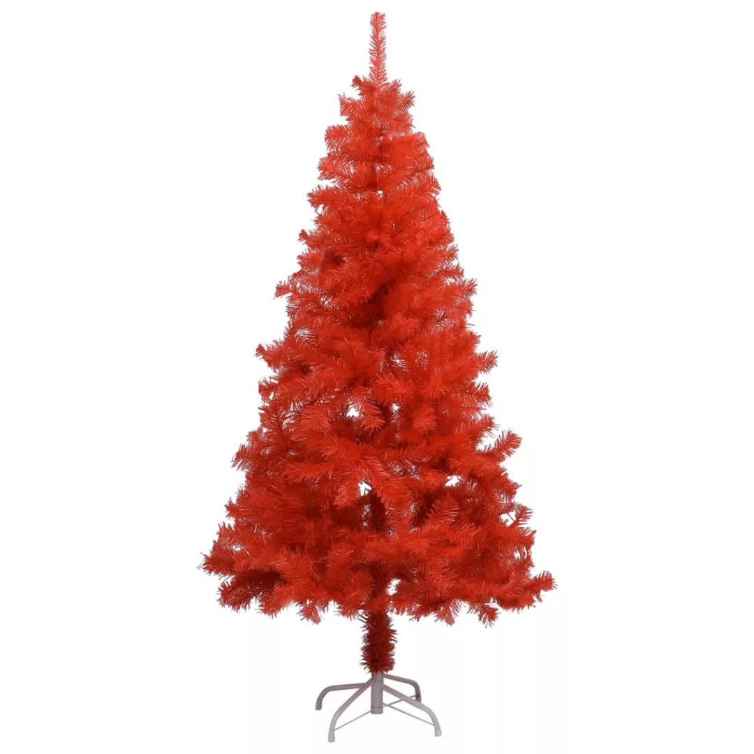 Künstlicher Weihnachtsbaum Mit Leds & Stender Rot 120 Cm Pvc günstig online kaufen
