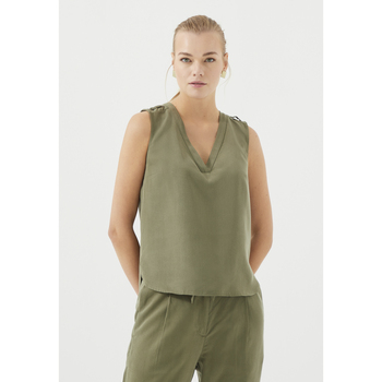 Just Like You  Blusen Schulterdetaillierte Bluse mit V-Ausschnitt günstig online kaufen