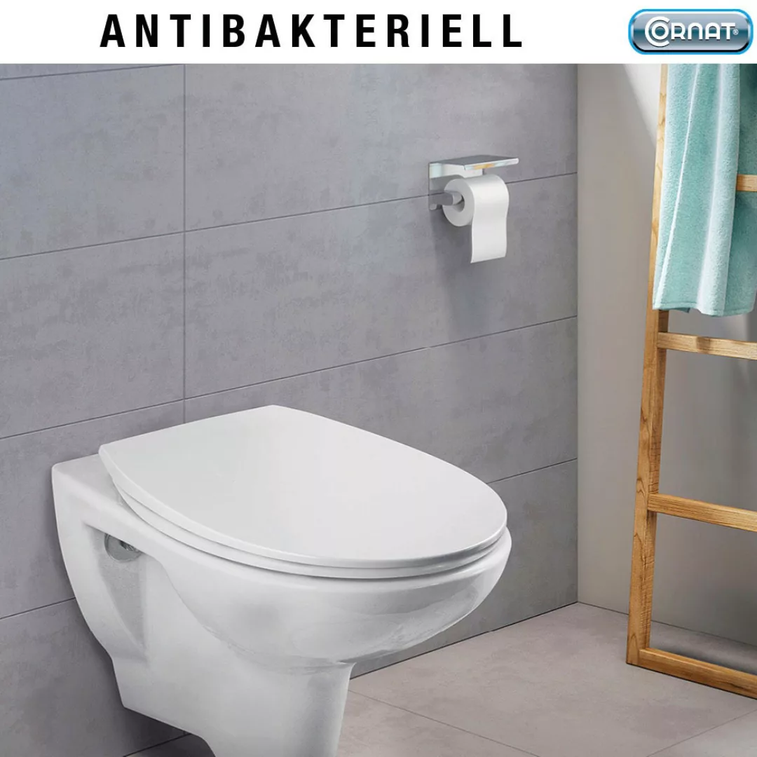 CORNAT WC-Sitz "Superflaches Design - Pflegeleichter Duroplast - Quick up" günstig online kaufen