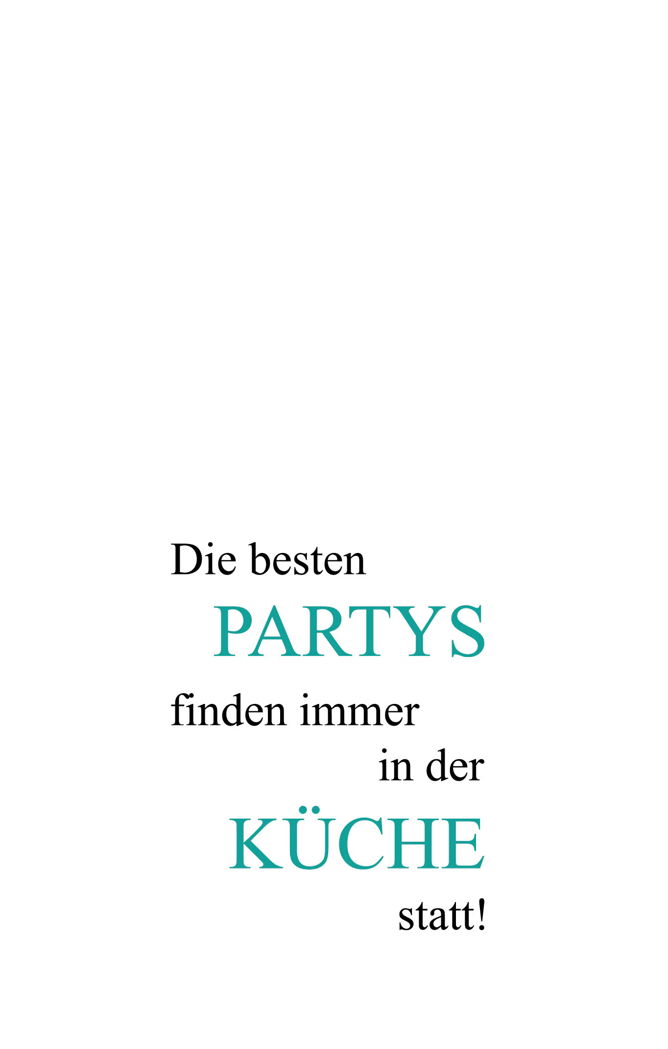 queence Wanddekoobjekt "Partys und Küche", Schriftzug auf Stahlblech günstig online kaufen