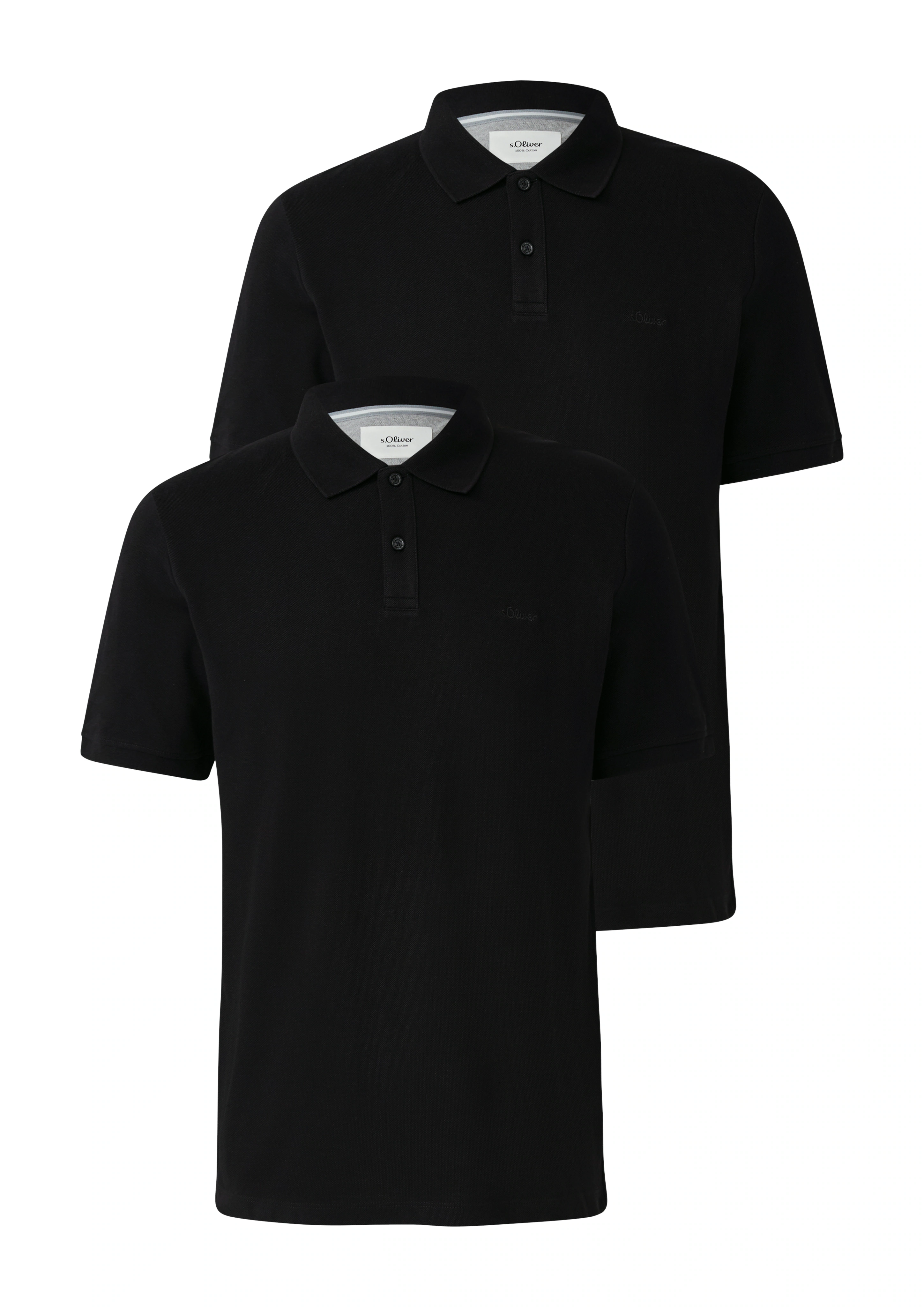 s.Oliver Poloshirt, (Packung, 2 tlg.), mit Logo Stickerei günstig online kaufen