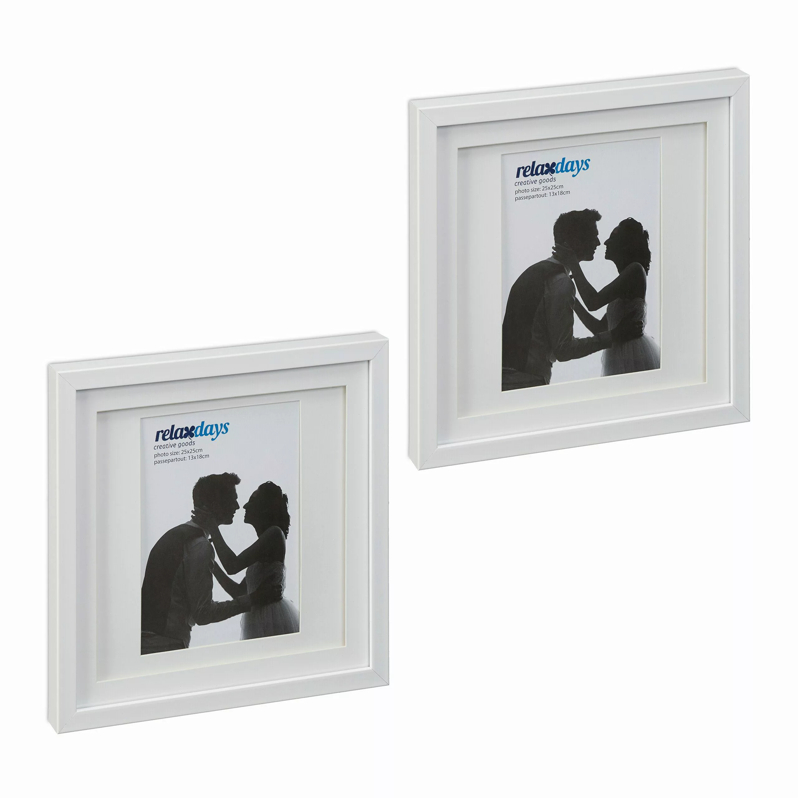 relaxdays Bilderrahmen-Set Bilderrahmen 25x25 cm 2er günstig online kaufen