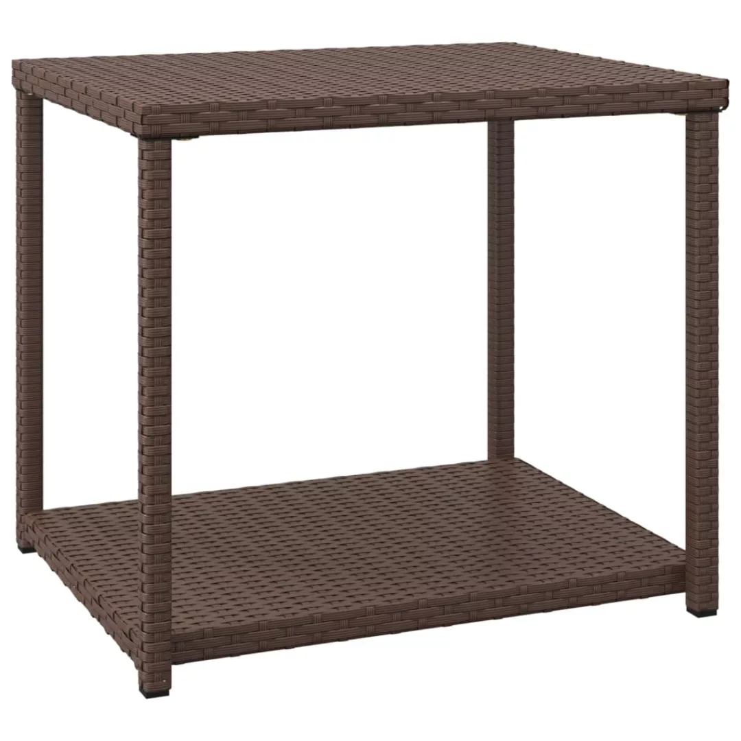 Vidaxl Beistelltisch Braun 55x45x49 Cm Poly Rattan günstig online kaufen