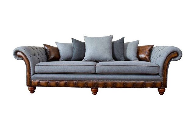 Xlmoebel Sofa Elegantes graues Sofa für 4 Personen im Wohnzimmer Design 3er günstig online kaufen